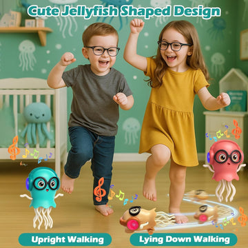 Desert King™ Musical Dancing Jellyfish Toy – LED Lights, Smart Obstacle Avoidance & Interactive Educational Toy for Kids