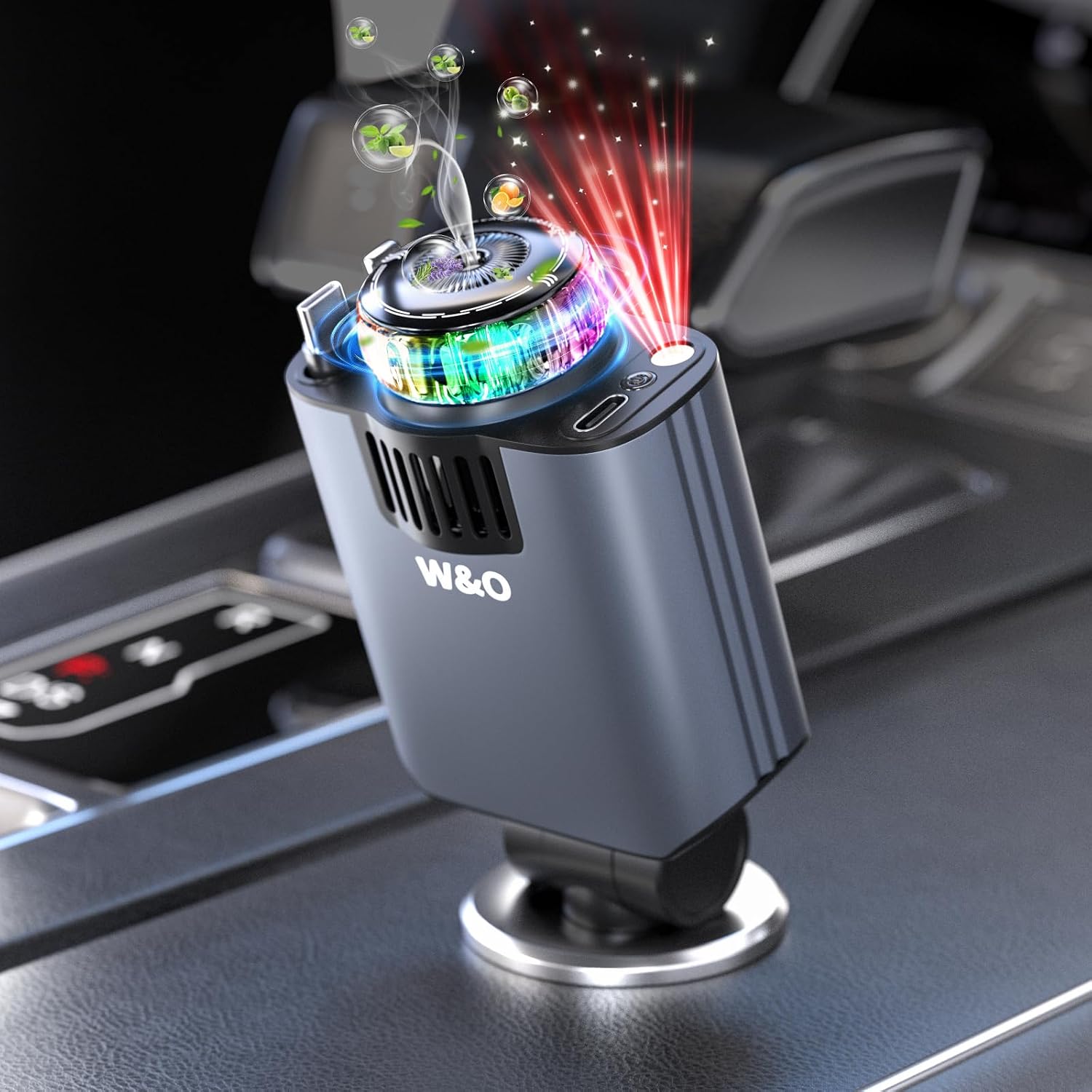 5-in-1 Starlight Car Diffuser & Charger — Aromatherapy, Galaxy Light Projector & Fast Charging in One